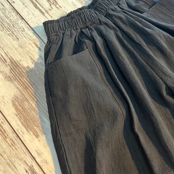 High Waisted Balloon Pants Linen Blend Parachute Harem Silhouette Small NWOT - Picture 3 of 12